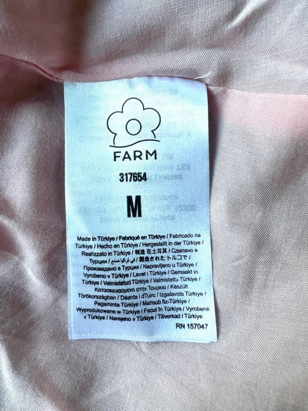 FARM Rio Tropical Pink Maxi Dress with Green Leaf Print Size Medium - Picture 3 of 16